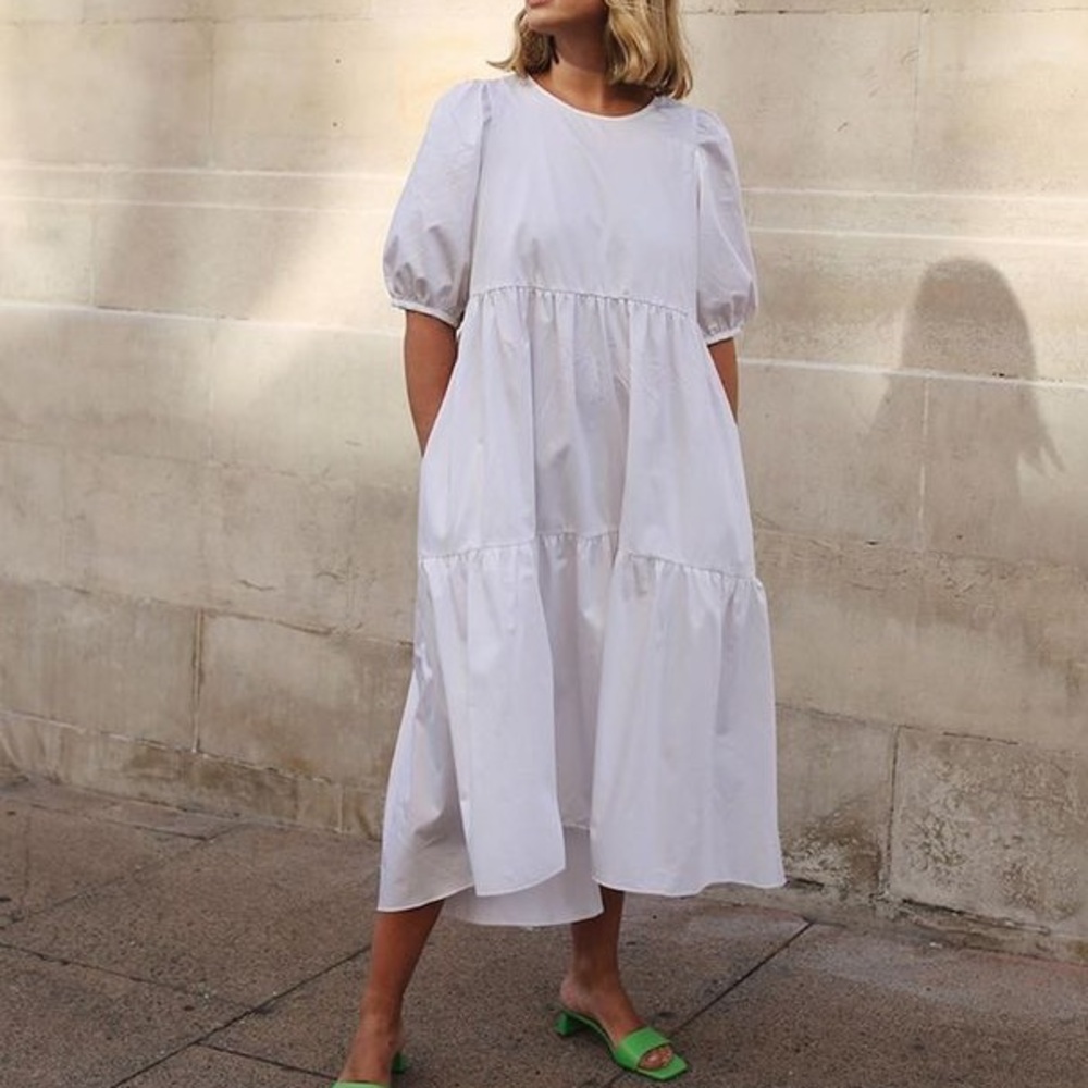 Everlane puff sleeve dress